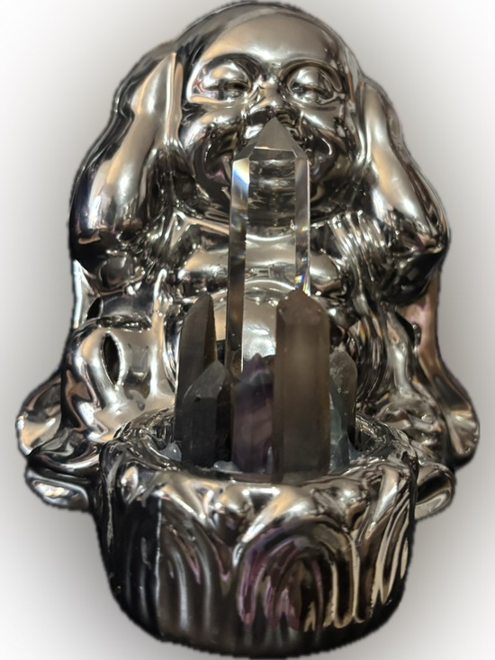Other - Refurbished Buddha Sculpture with crystals